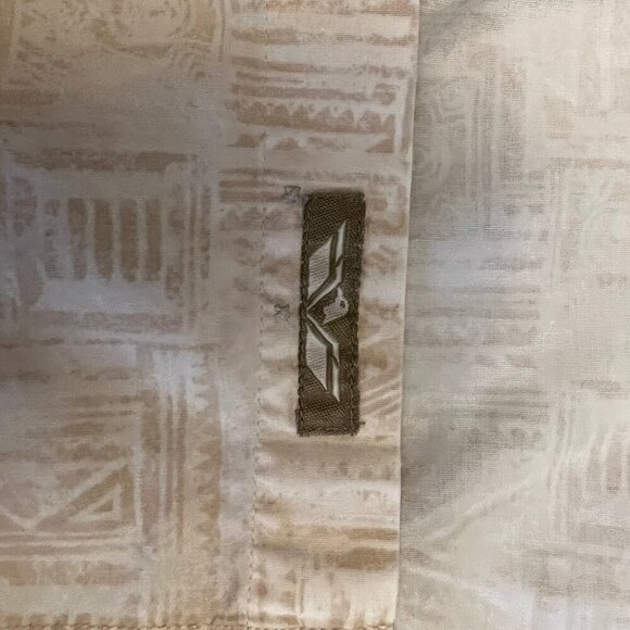 Men's Natural Issue Short Sleeve Patterned Cotton Shirt, Size Large Tall - Picture 7 of 10